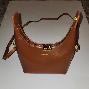 SINBONO VIENNA Top Handle Brown Crossbody Bag.